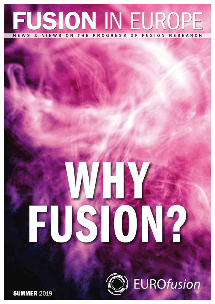 The summer 2019 issue of EUROfusion’s magazine, Fusion in Europe